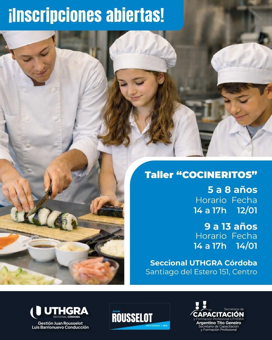 Vuelven los Cocineritos a UTHGRA Córdoba